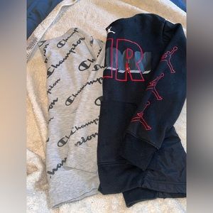 Boys Hoodies M Lot - Air Jordan and Champion - used